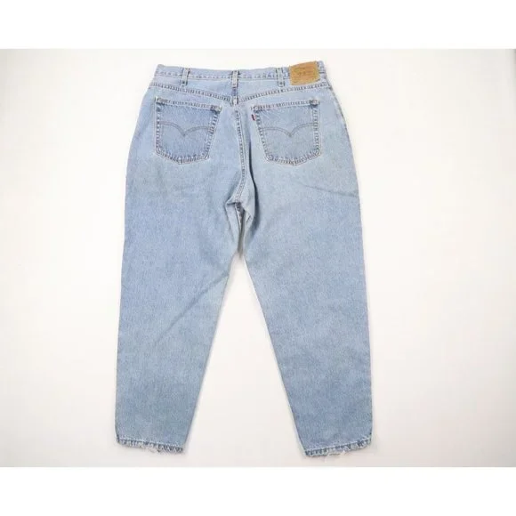 Vintage 90s Levis 550 Womens 38x29 Distressed Relaxed Tapered Leg